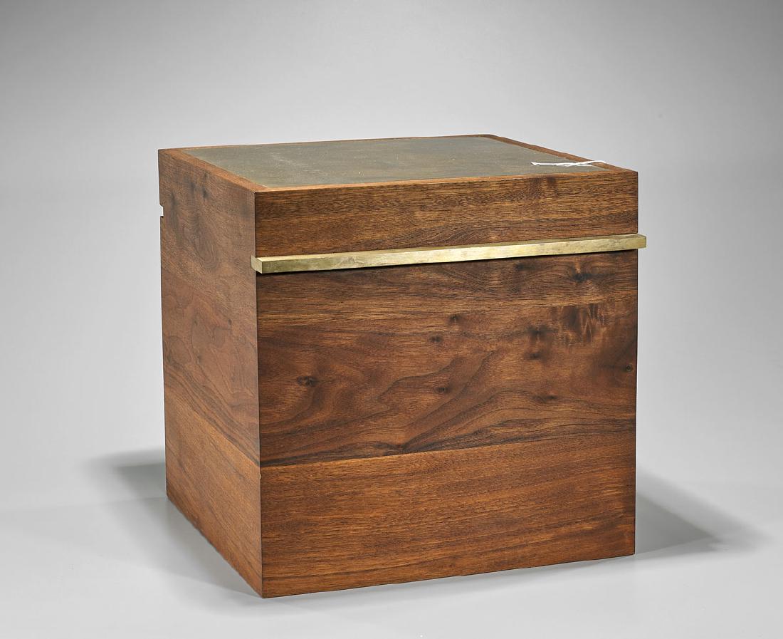 Brass & Walnut Side Table (1 of 1)