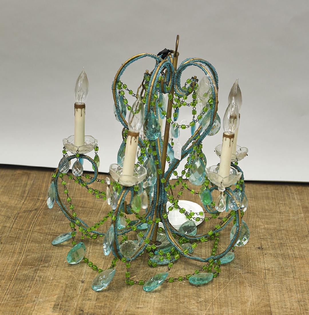 Old Glass & Brass Chandelier (1 of 1)