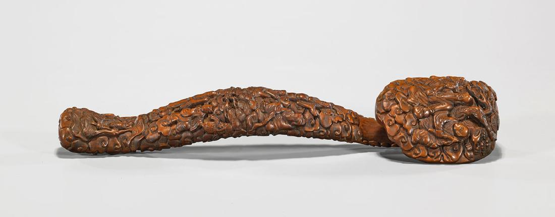 Chinese Carved Wood Ruyi Scepter (1 of 1)