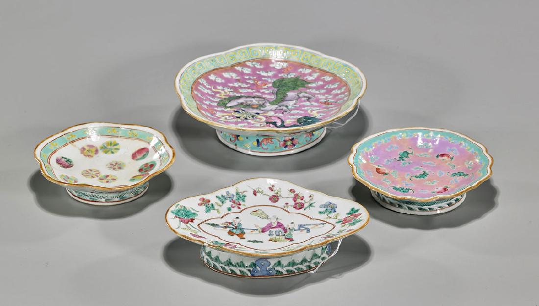 Four Chinese Enameled Porcelain Dishes (1 of 1)