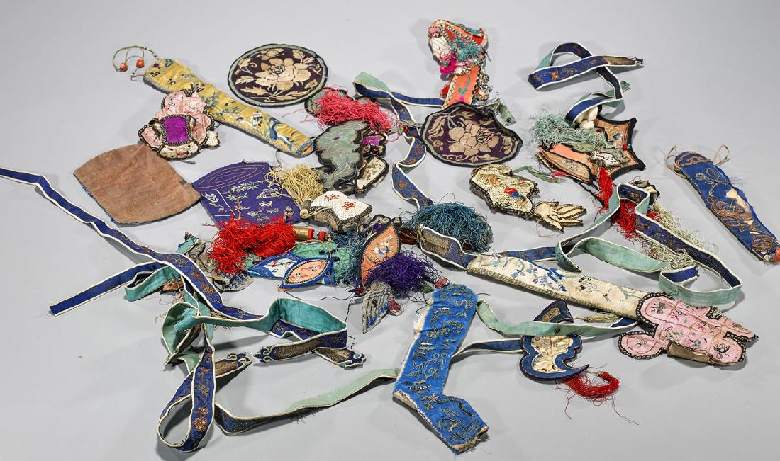 Collection of Chinese Embroidered Attachments (1 of 1)