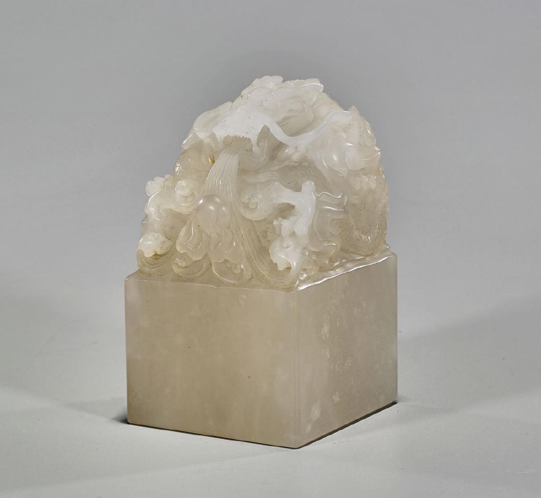 Large Chinese Carved Soapstone Seal (1 of 1)