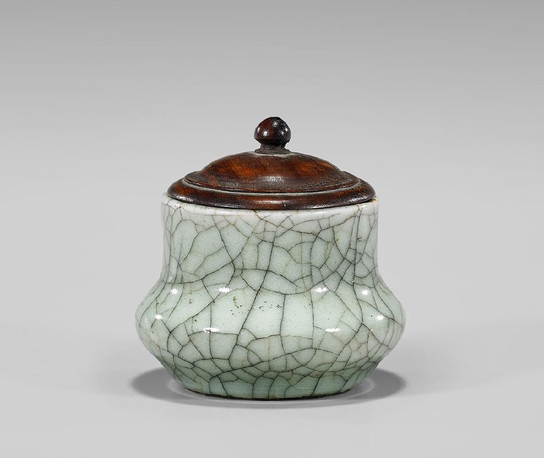 SONG DYNASTY CRACKLE-GLAZED CELADON JARLET (1 of 3)