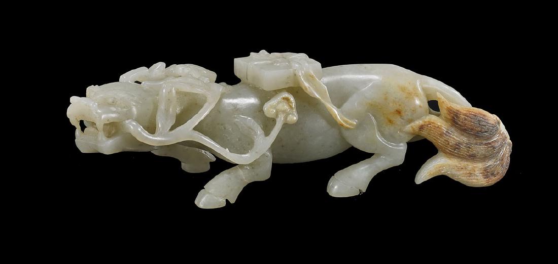 CARVED CELADON JADE QILIN (1 of 2)
