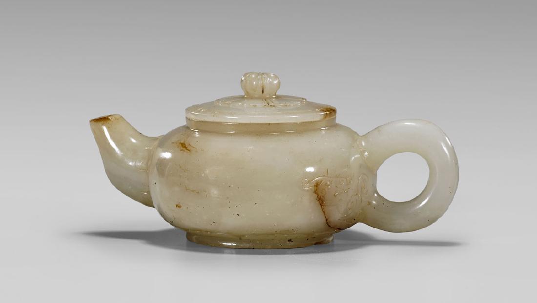 CARVED JADE COVERED TEAPOT (1 of 1)