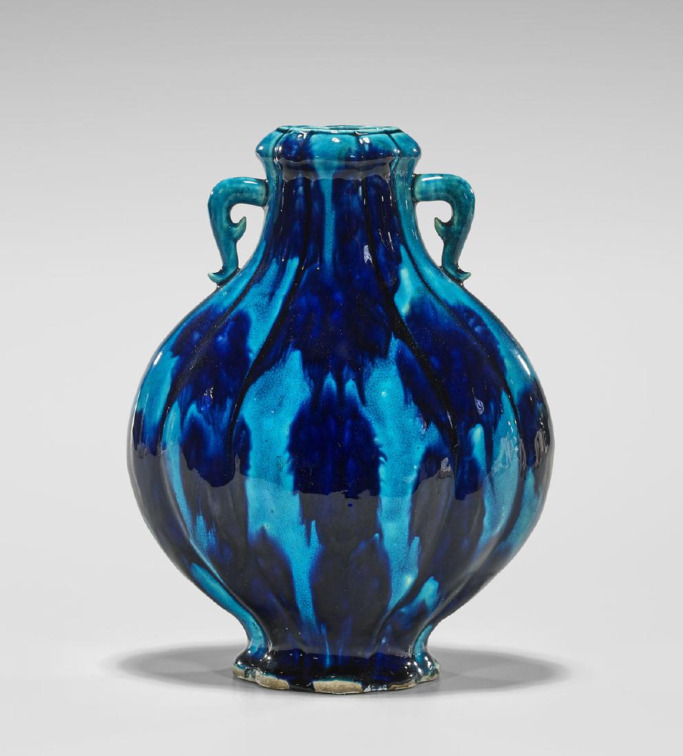 BLUE GLAZED MOONFLASK (1 of 2)