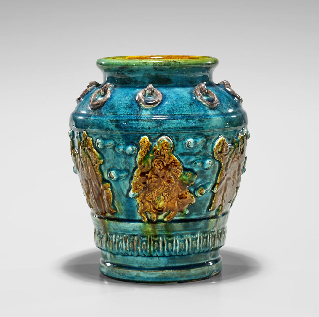 MING-STYLE GLAZED POTTERY JAR (1 of 2)