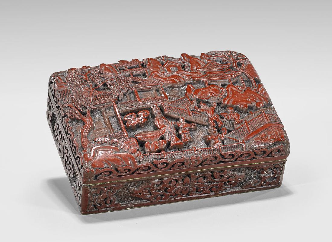 CINNABAR LACQUER BOX (1 of 2)