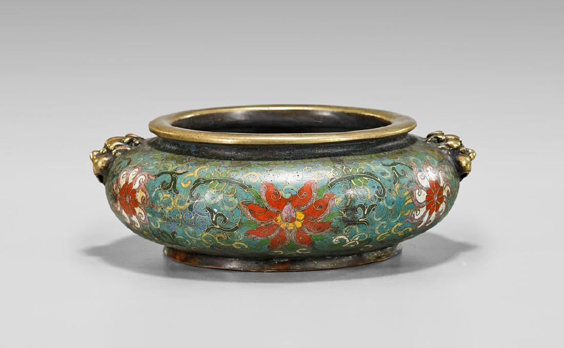 XUANDE-STYLE CLOISONNE BASIN (1 of 3)