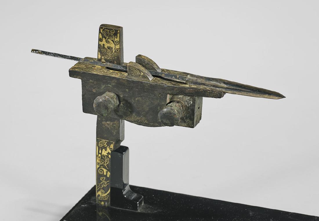 ARCHAIC INLAID BRONZE CROSSBOW MECHANISM (1 of 2)