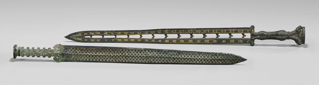 TWO ARCHAISTIC BRONZE SWORDS (1 of 1)