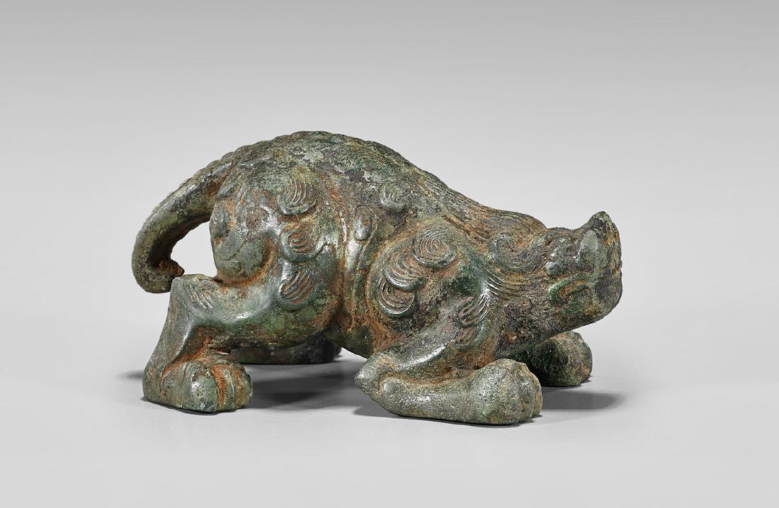 ARCHAISTIC BRONZE MODEL OF A PIXIU (1 of 2)