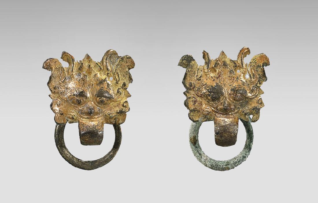 PAIR HAN DYNASTY DOOR KNOCKERS (1 of 1)