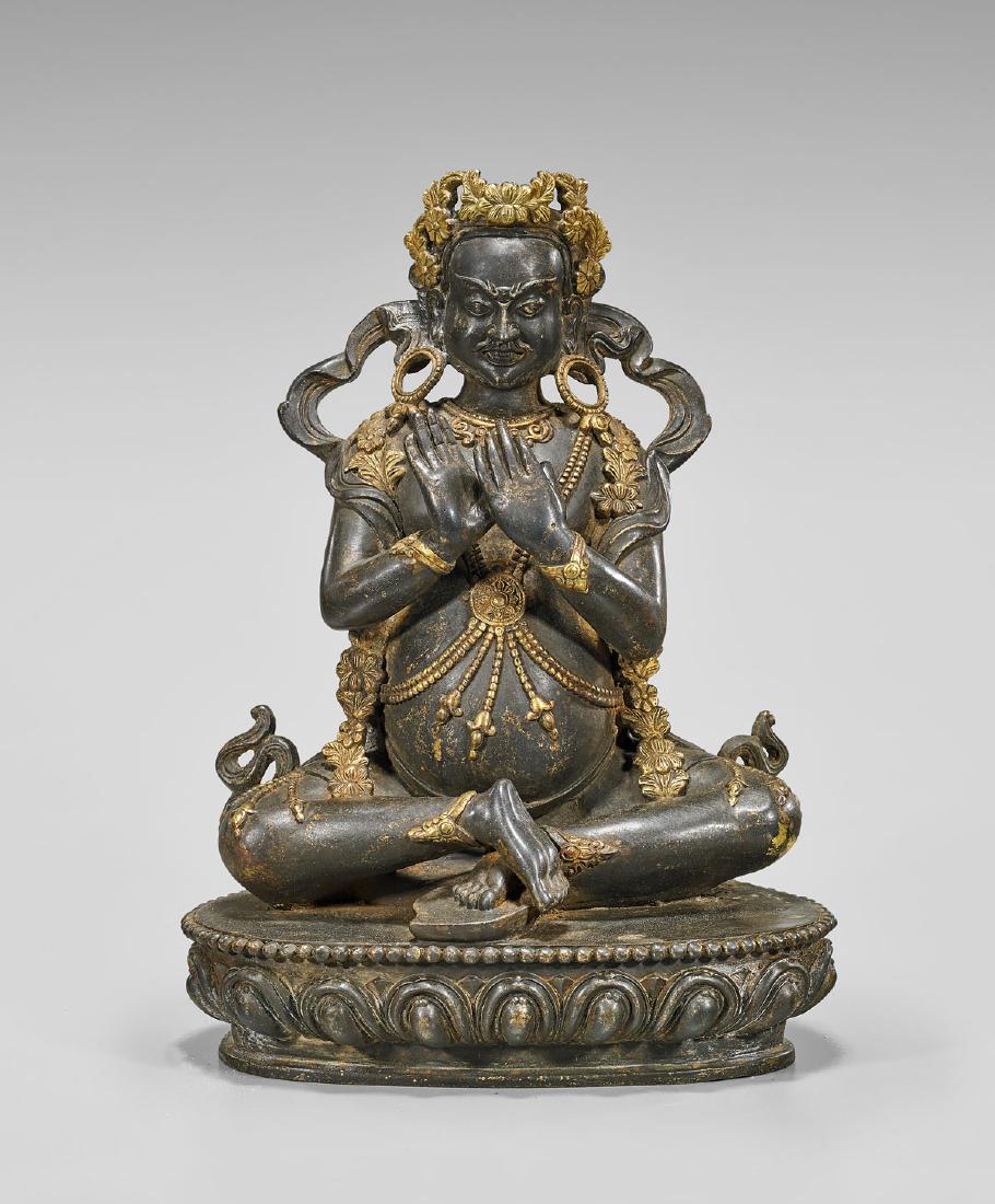TIBETO-CHINESE BRONZE FIGURE OF MAHAKALA (1 of 2)