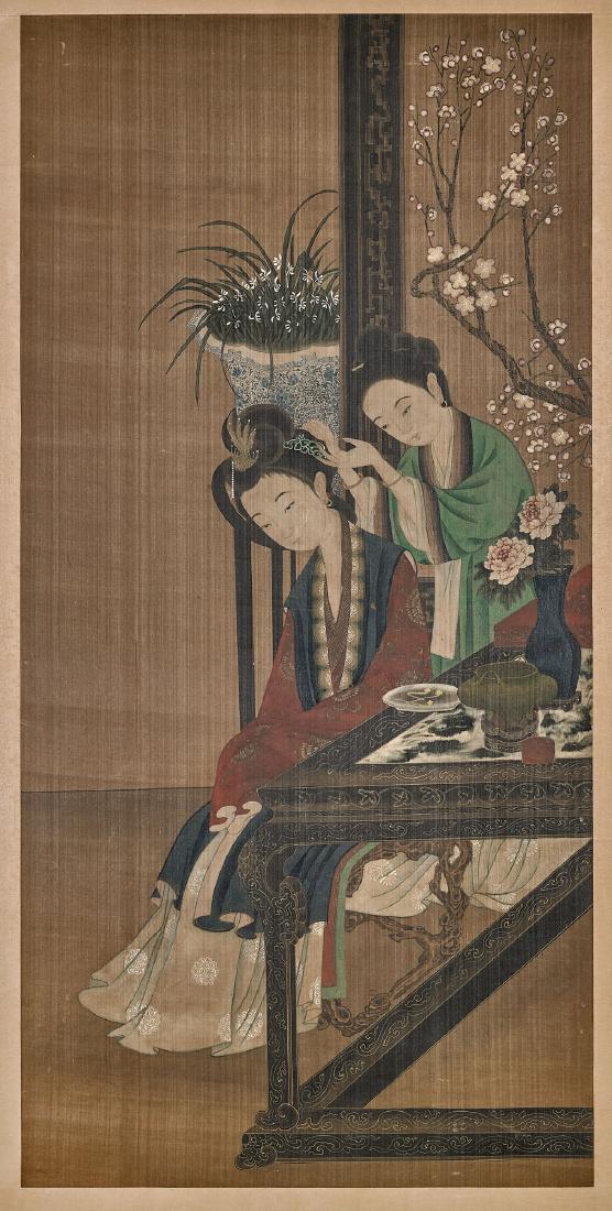 19TH CENTURY CHINESE PAINTING ON SILK (1 of 1)