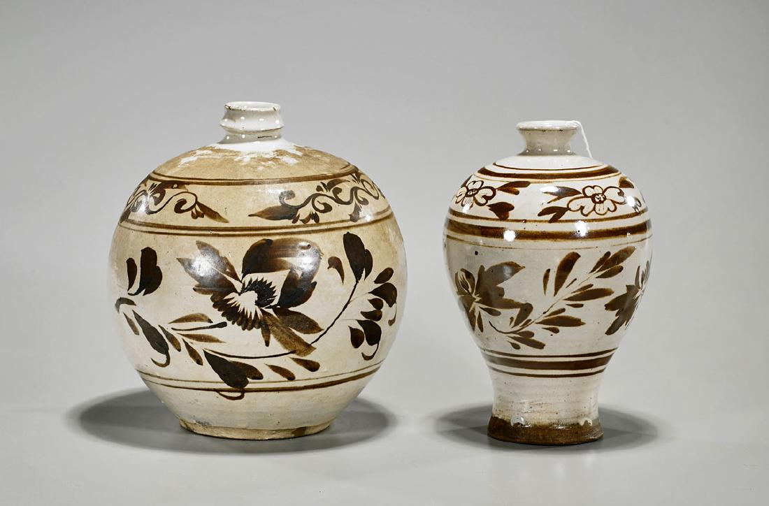 Two Chinese Cizhou Glazed Vases (1 of 1)