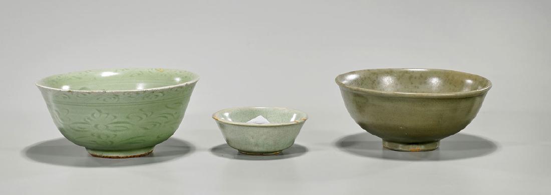 Three Chinese Celadon Glazed Bowls (1 of 1)
