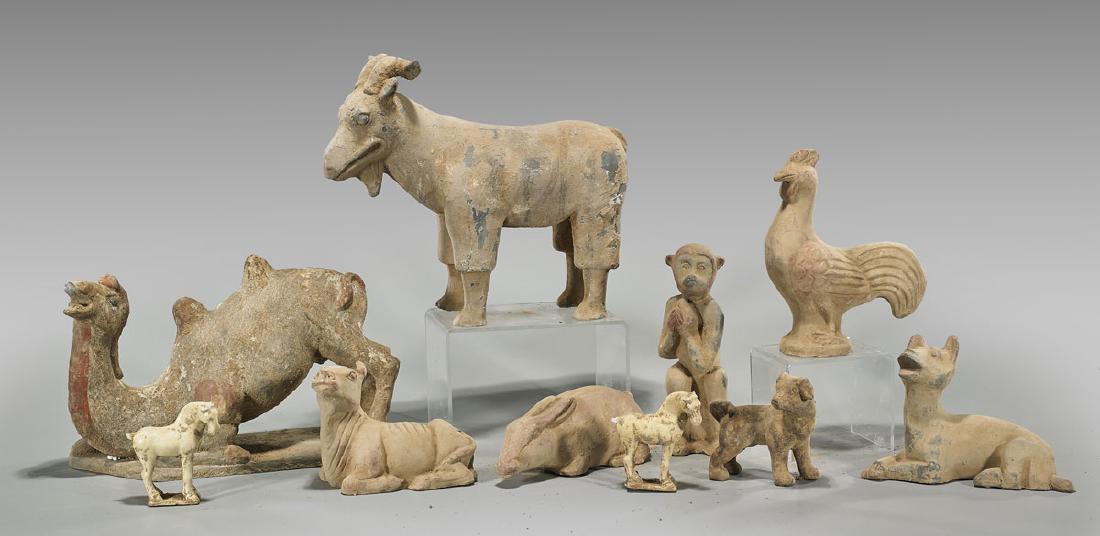 Group of Chinese Early-Style Pottery Animals (1 of 1)