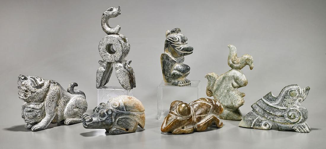 Group of Seven Chinese Neolithic-Style Carved (1 of 1)
