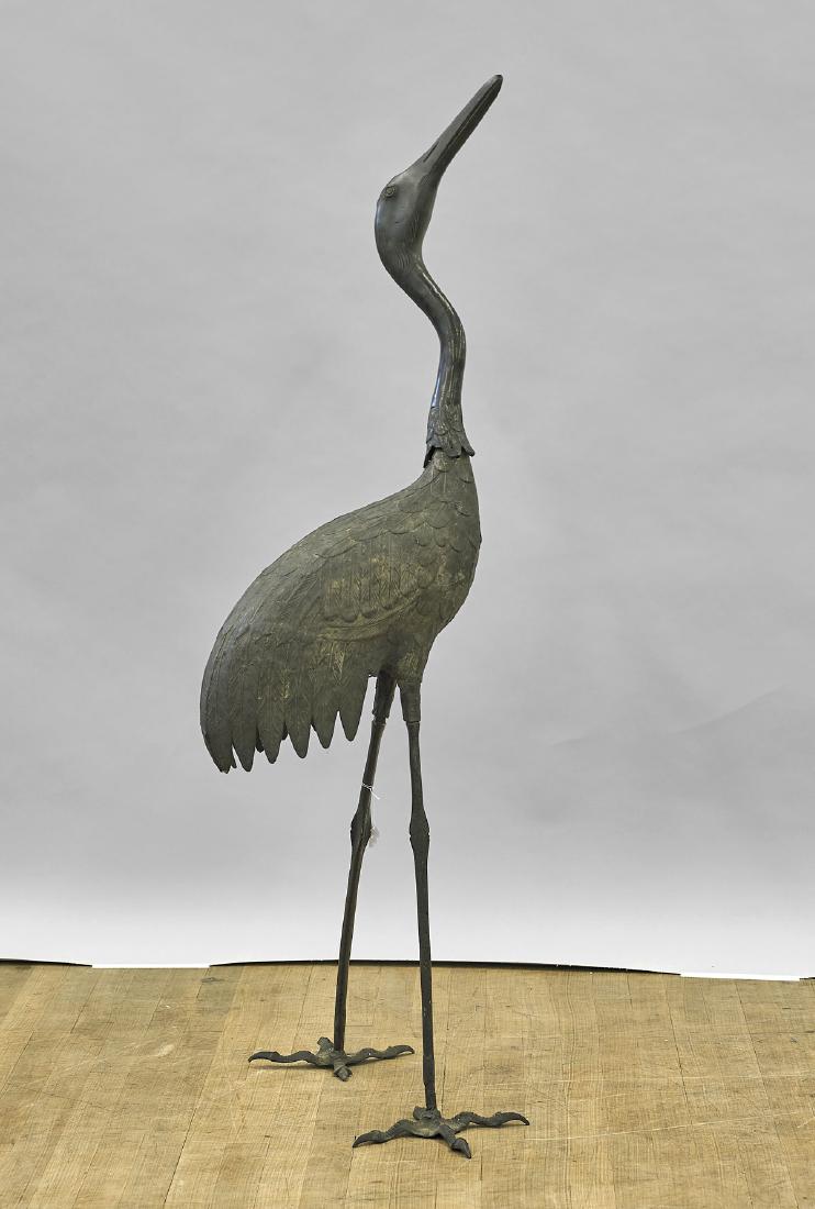 Massive Chinese Bronze Crane (1 of 1)