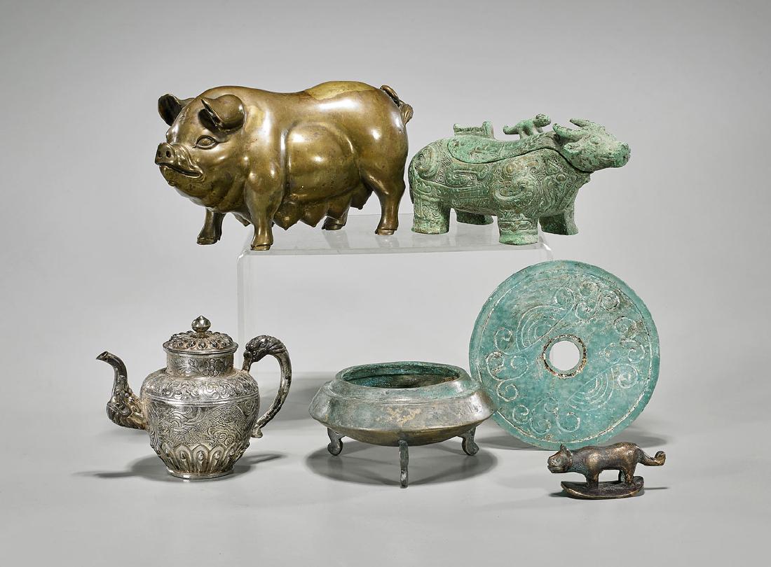 Six Chinese Metalwork Pieces (1 of 1)