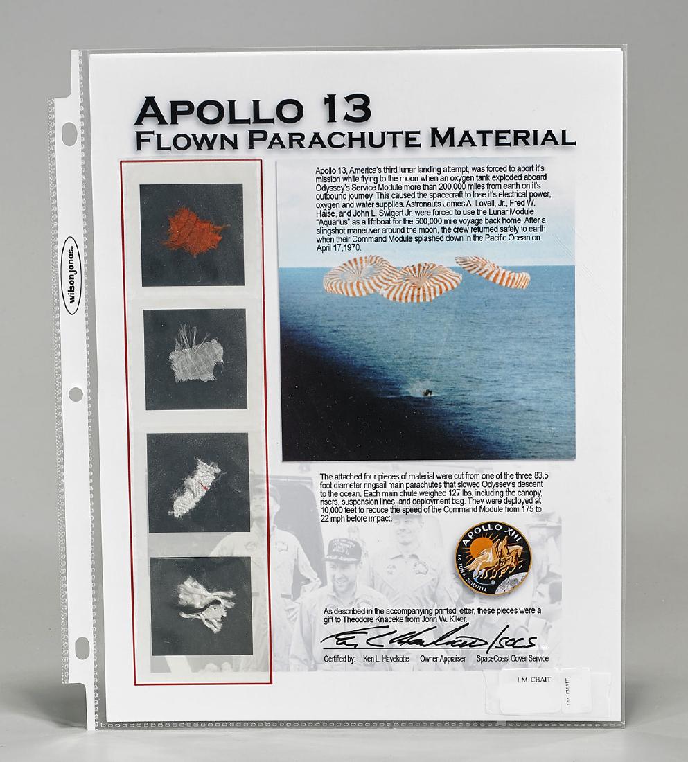 Apollo 13 Flown Parachute Material (1 of 1)