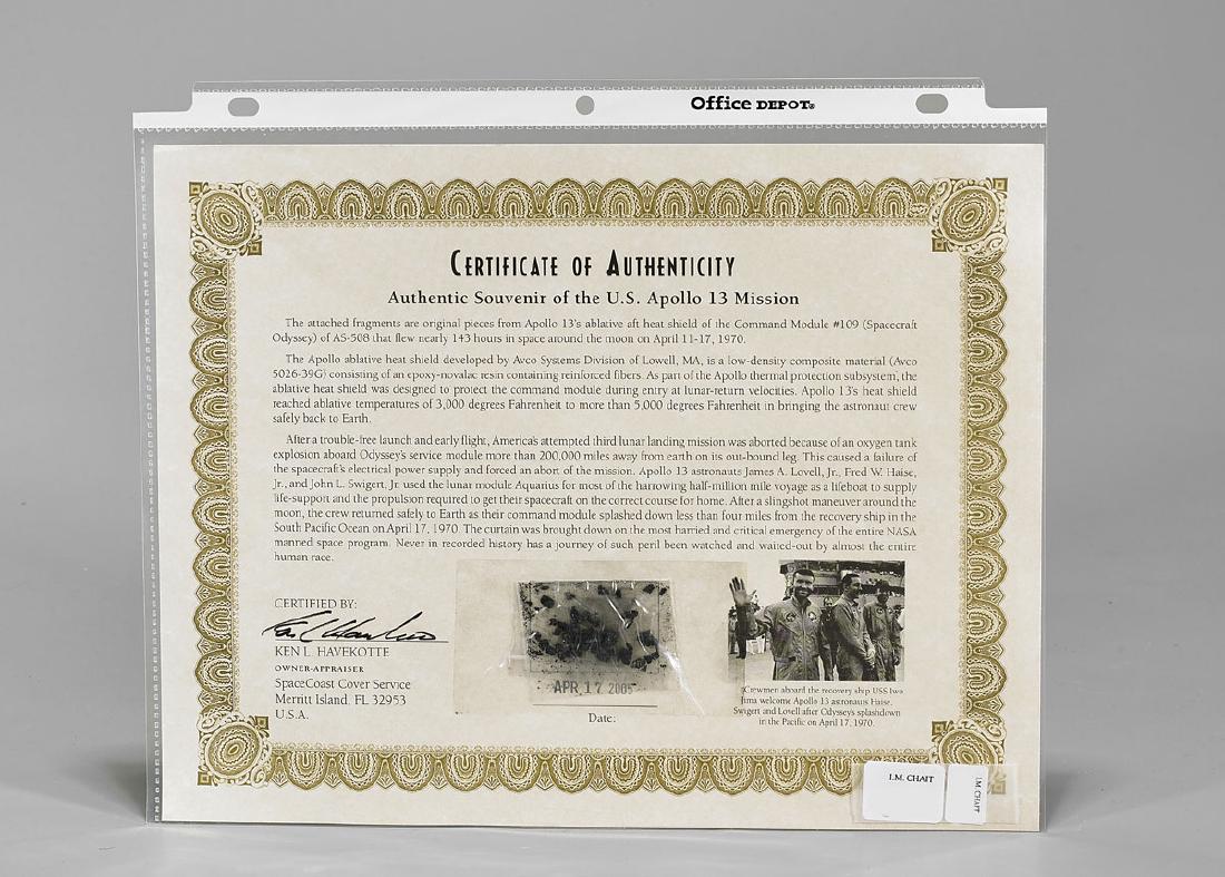 Apollo 13 Flown Heat Shield Fragments (1 of 1)