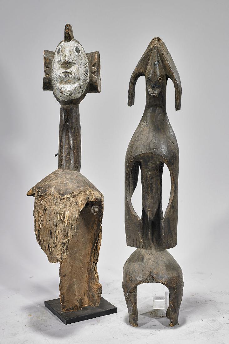 Two Mumuye Carved Wood Figural Pieces (1 of 1)