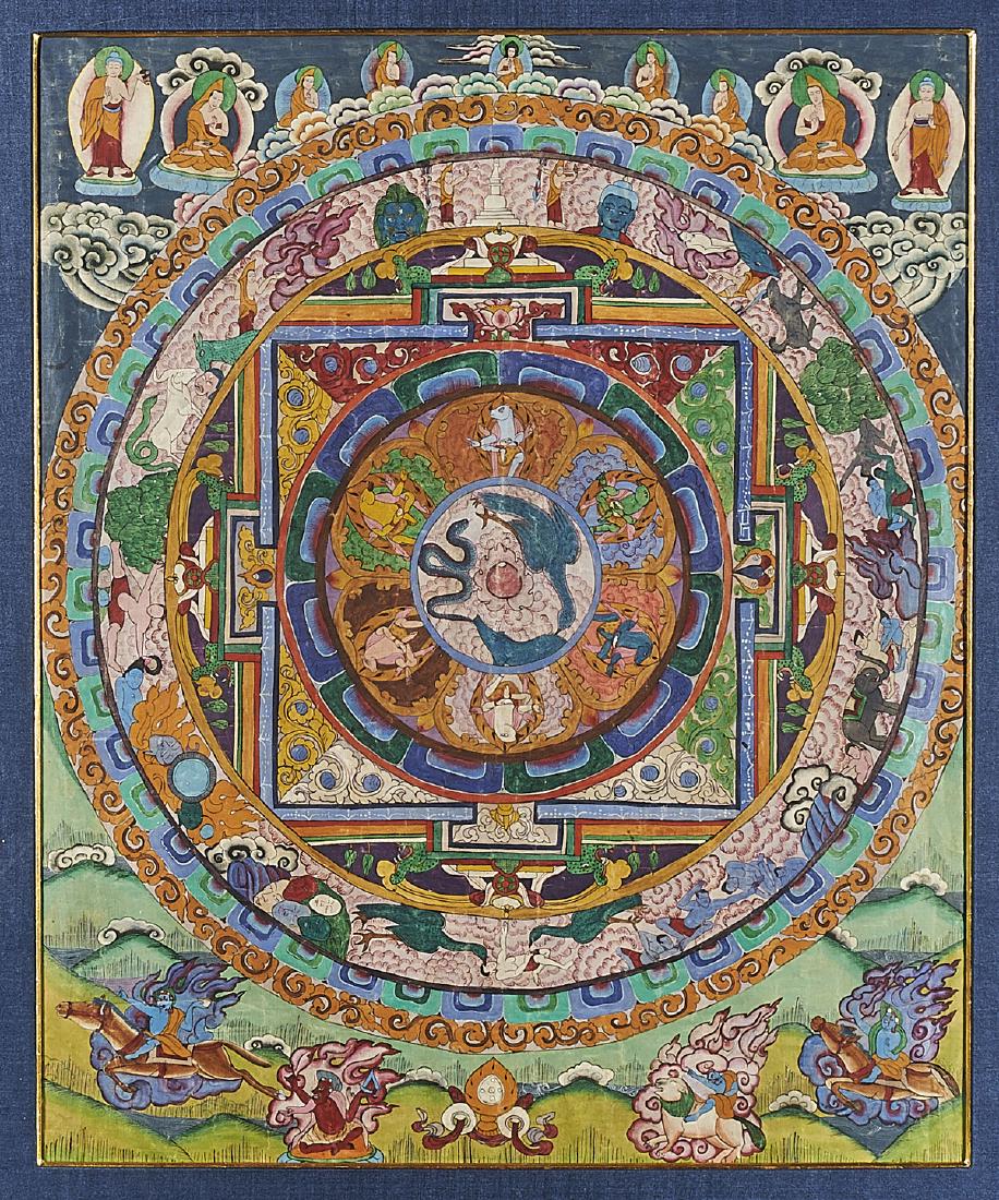 Antique Painted Thangka (1 of 1)