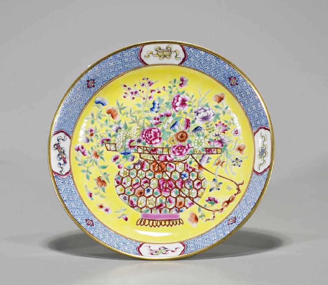Chinese Enameled Porcelain Dish (1 of 2)