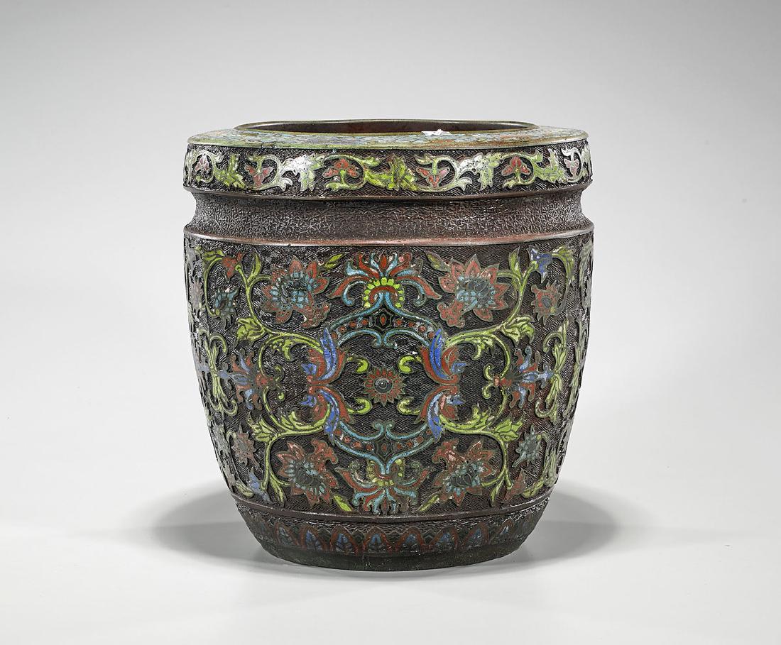 Chinese Champleve Enamel Planter (1 of 1)