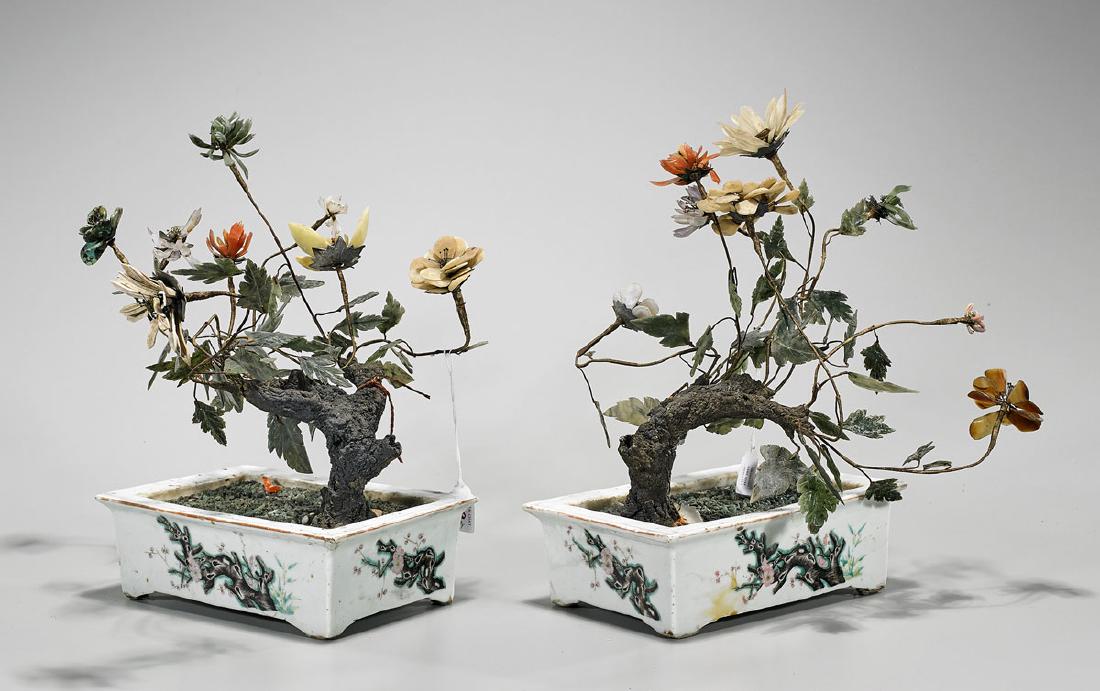 Pair Chinese Hardstone Trees (1 of 1)