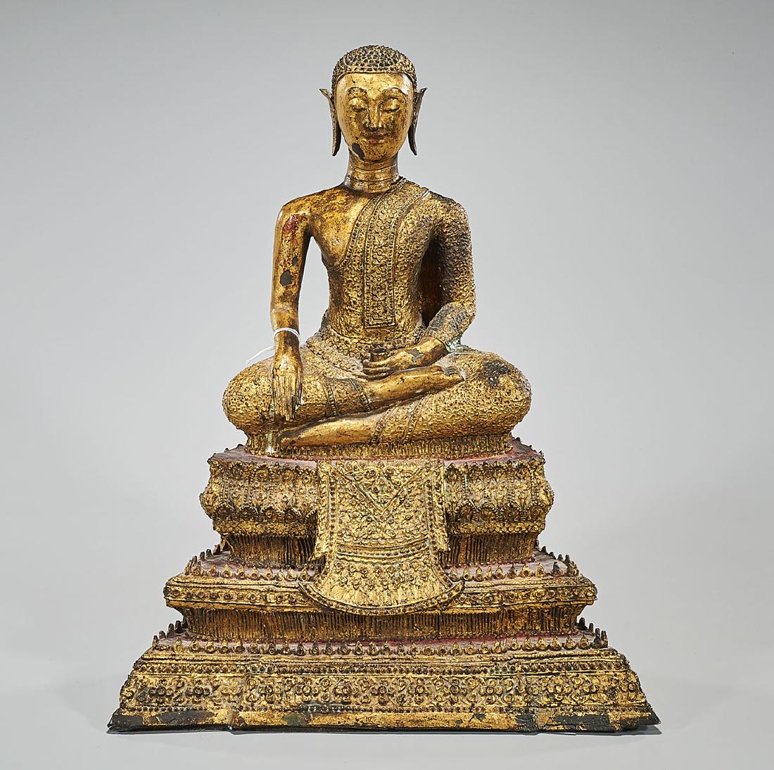 Thai Bronze Seated Buddha (1 of 1)