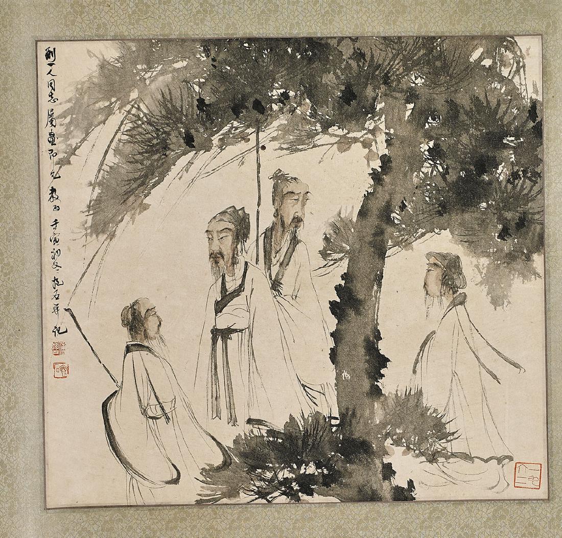 Chinese Scroll Painting After Fu Baoshi (1 of 2)