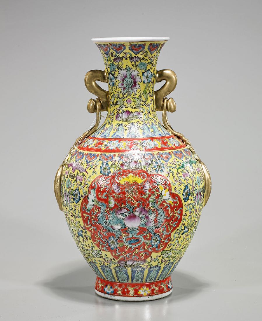 Chinese Enameled Porcelain Vase (1 of 2)