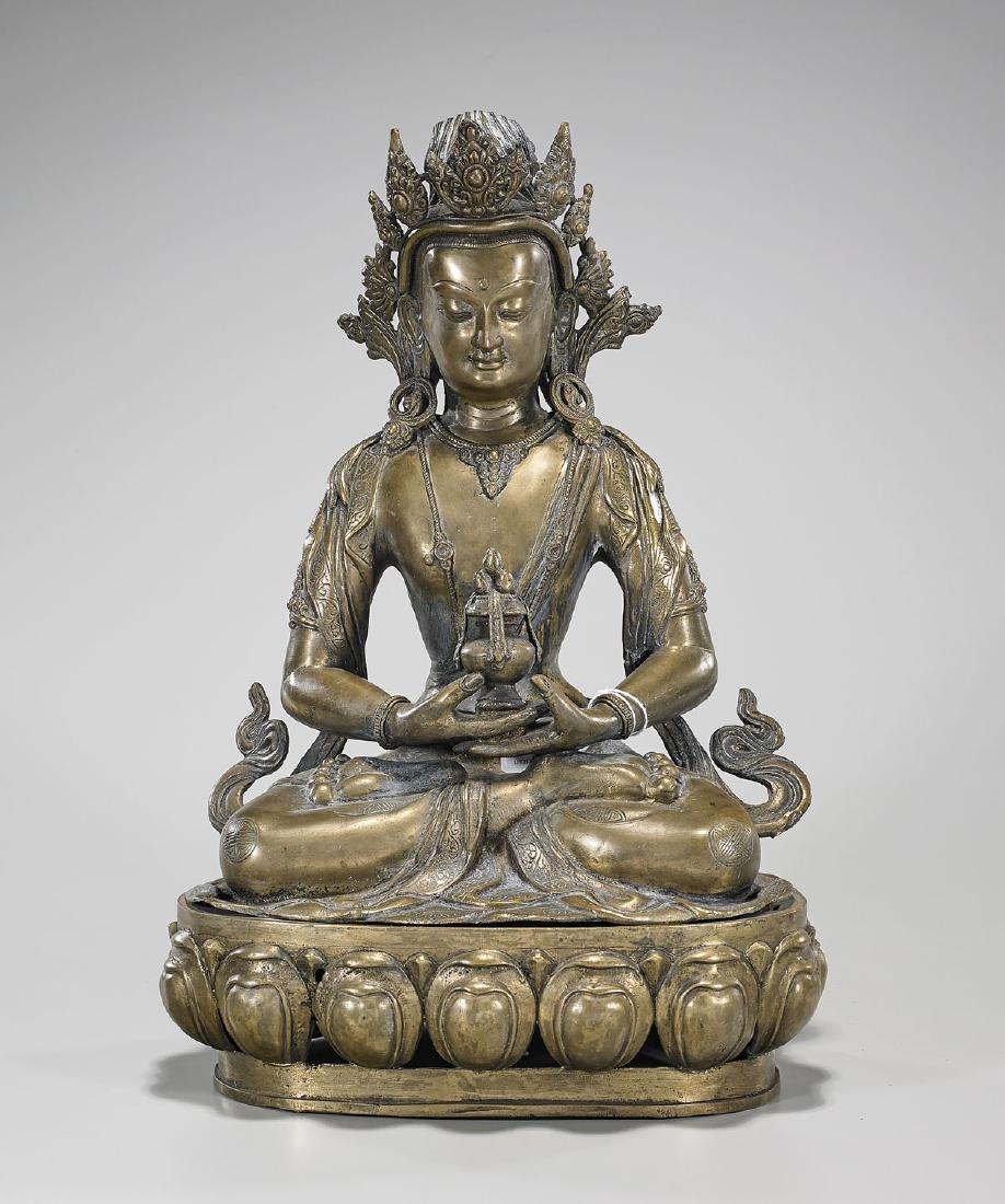 Tibeto-Chinese Bronze Seated Figure (1 of 2)