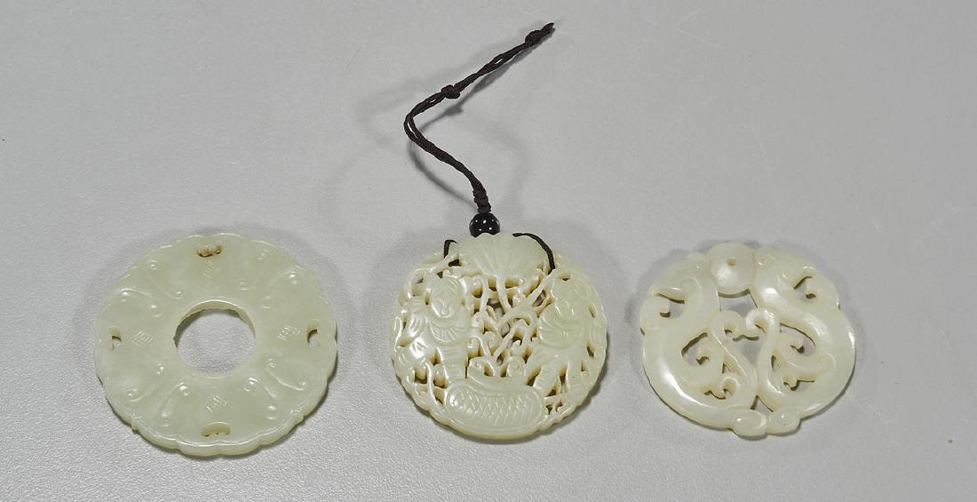 Group of Three Chinese Carved Jades (1 of 1)