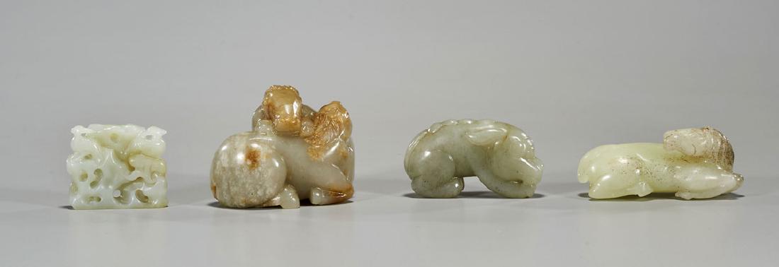 Four Chinese Carved Jade Animals (1 of 1)