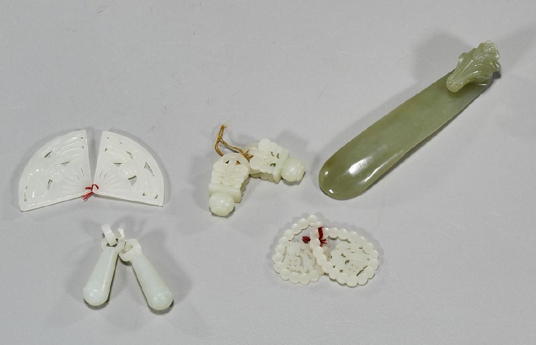 Group of Five Chinese Carved Jade Or Hardstone (1 of 1)