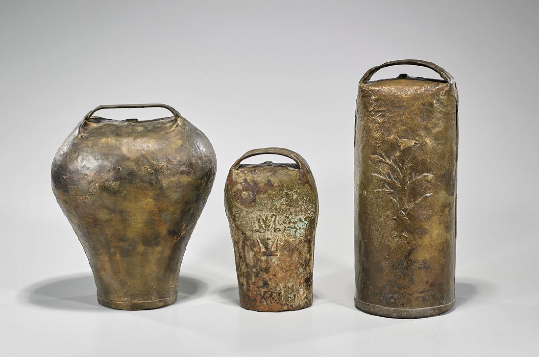 Group of Three Various Metal Bells (1 of 1)