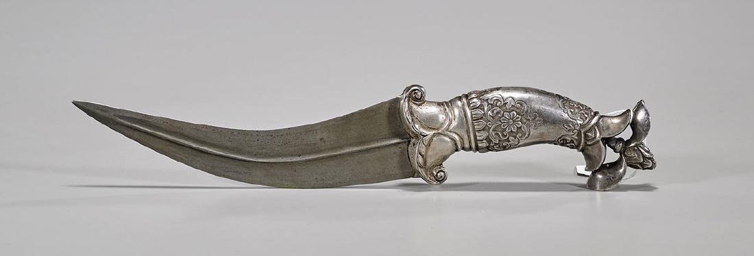 Mughal-Style Silver-Toned Metal Dagger (1 of 1)