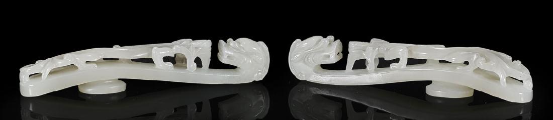 Two Chinese Carved Jade Belt Hooks (1 of 2)
