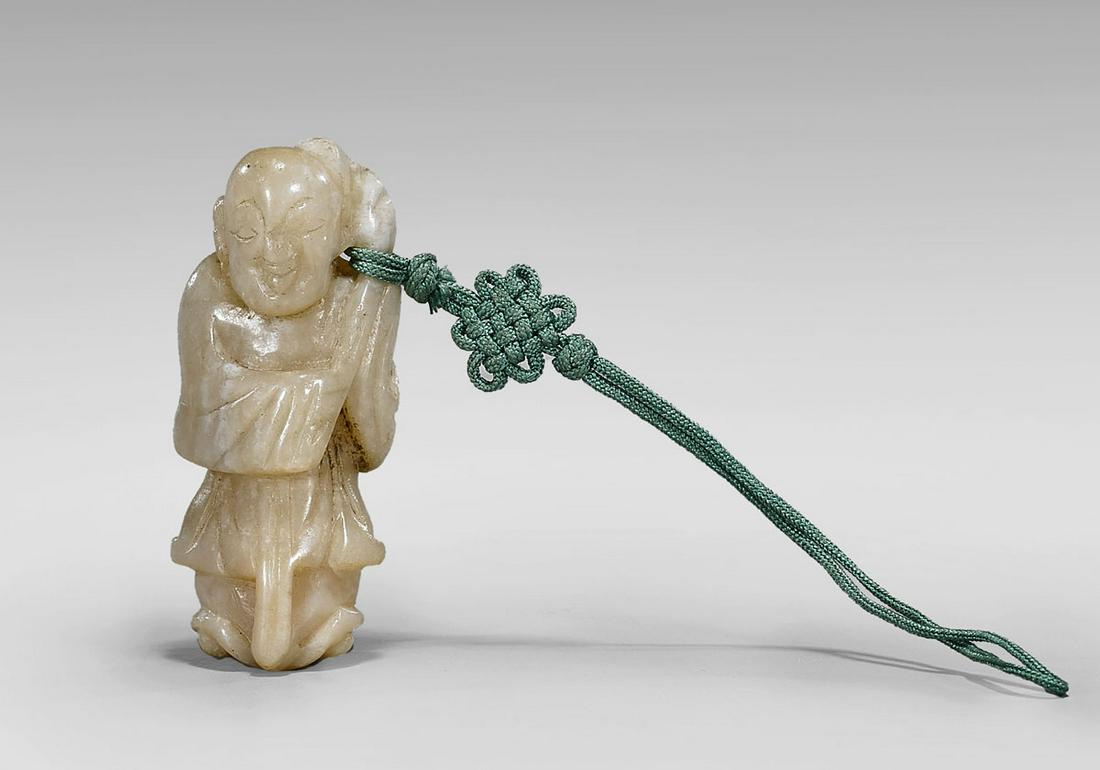 19TH CENTURY JADE FIGURAL PENDANT (1 of 1)