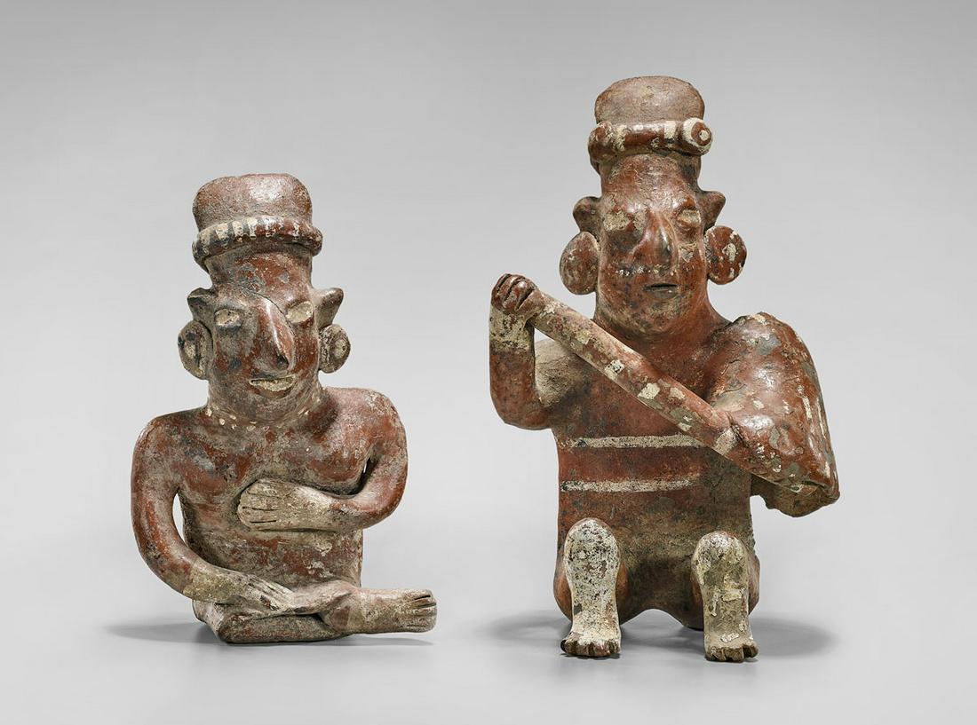 TWO JALISCO 'SHEEP FACE' FIGURES (1 of 3)