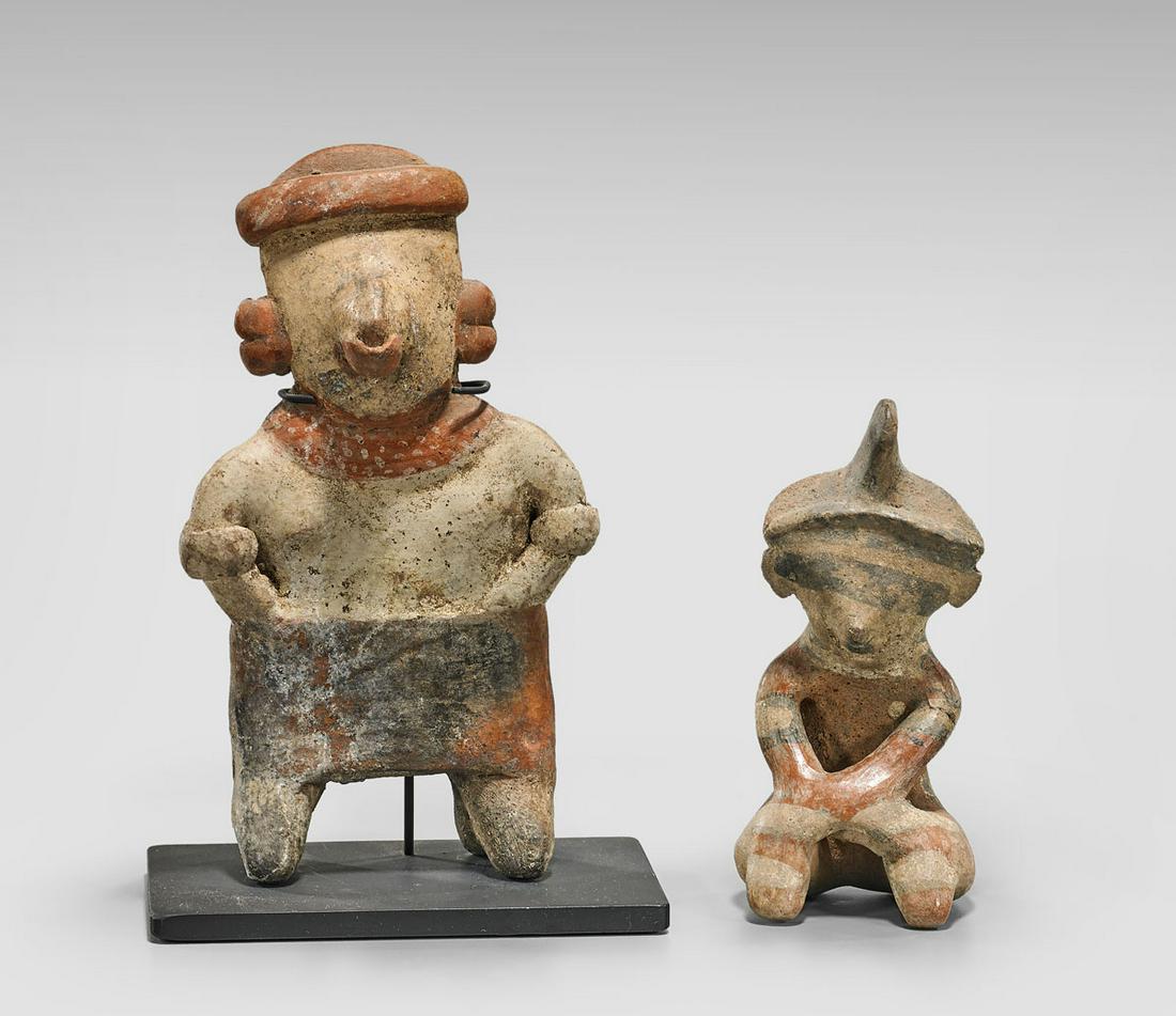 TWO NAYARIT POLYCHROME FIGURES (1 of 3)