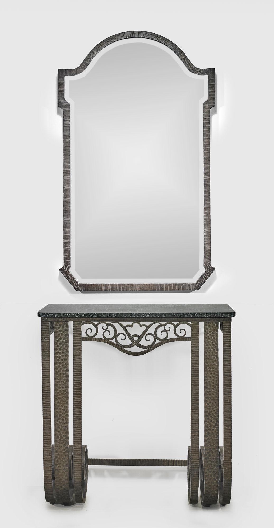 ART DECO IRON MIRROR & CONSOLE (1 of 1)