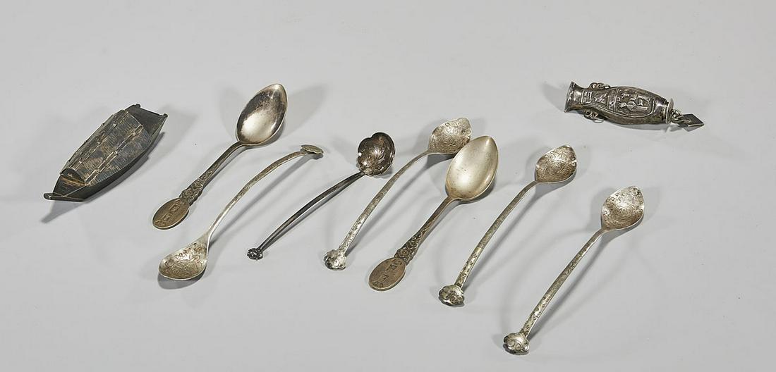 Group of Nine Chinese Silver Pieces (1 of 2)