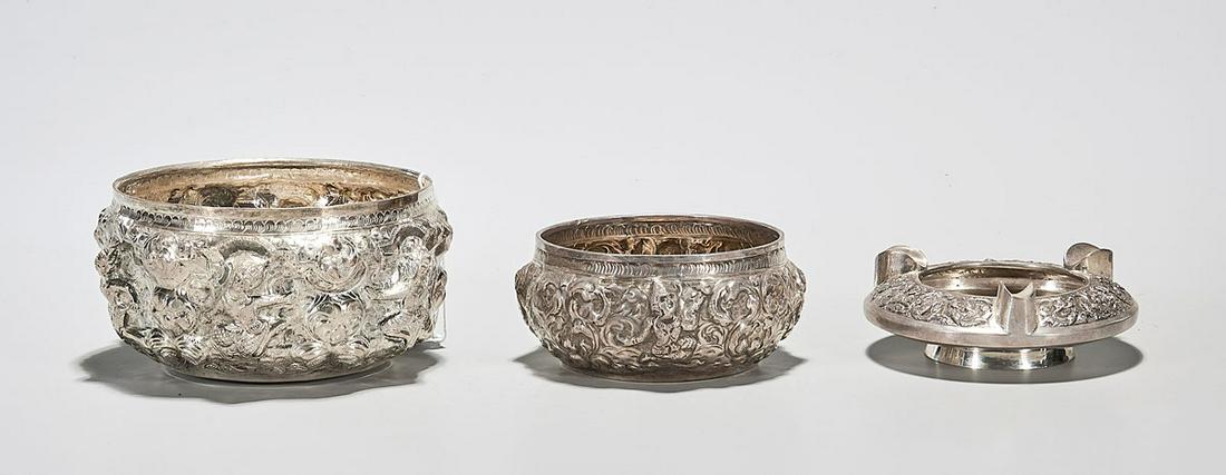 Group of Three Southeast Asian Silver Pieces (1 of 3)