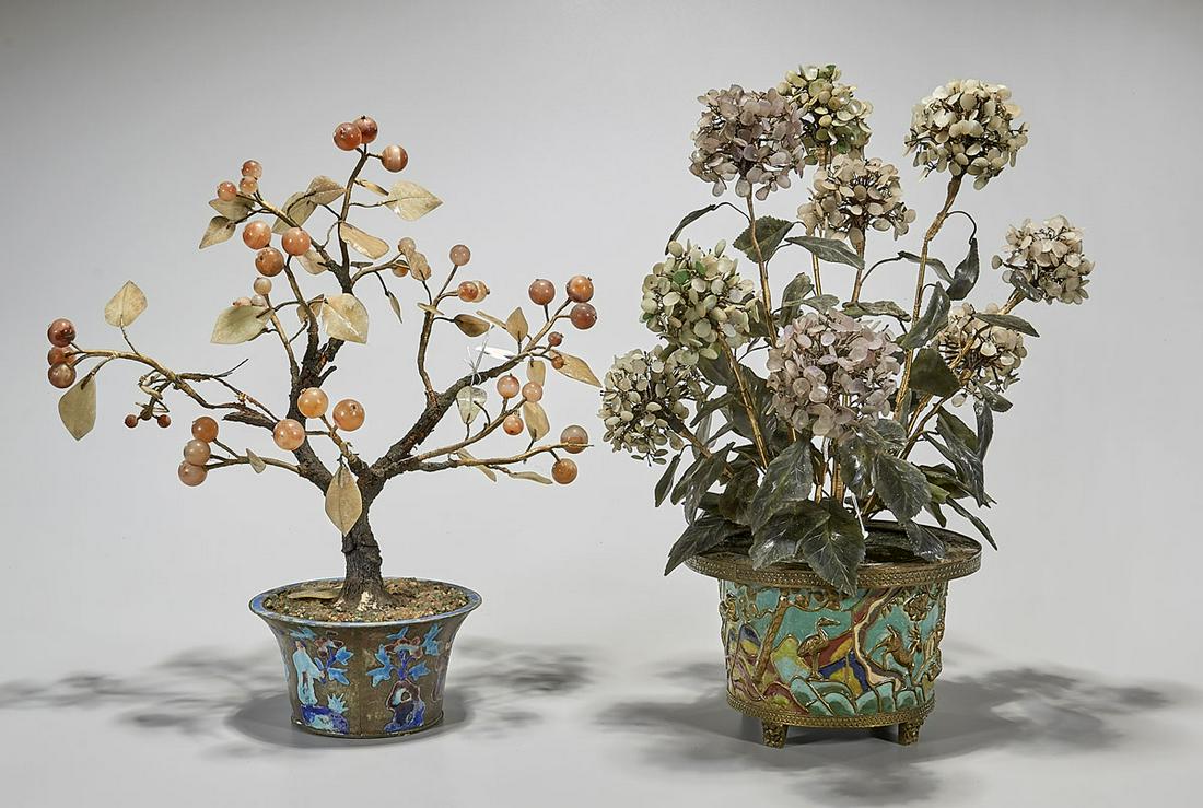 Two Chinese Hardstone 'Trees' (1 of 2)