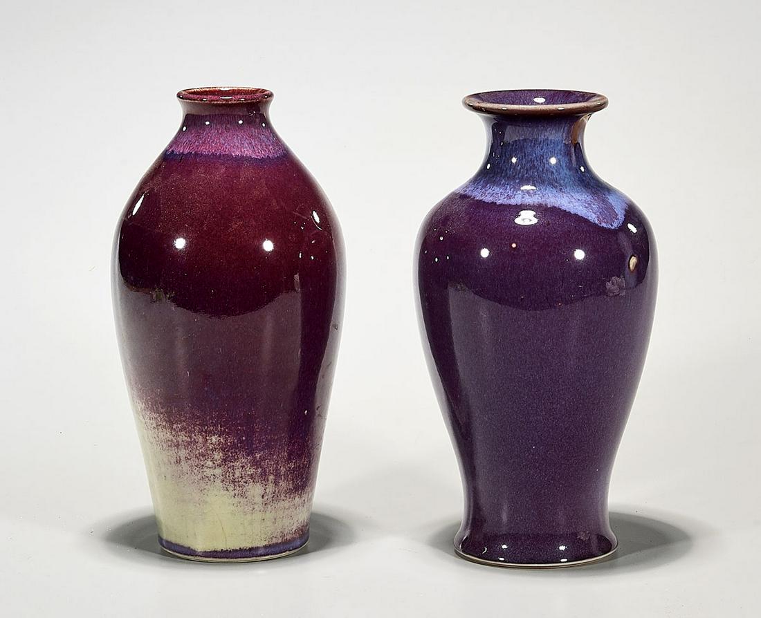 Two Japanese Glazed Porcelain Vases (1 of 3)